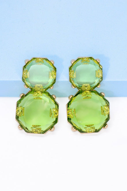 Barbara | Chunky Drop Dangle Studs - 101300621586995 - Jewellery - Ivory & White