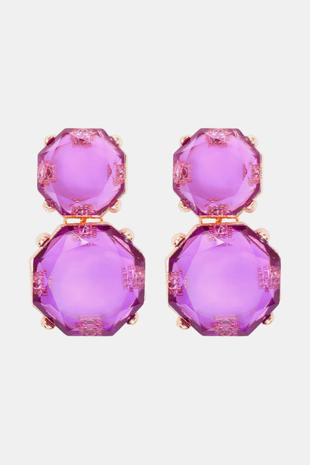 Barbara | Chunky Drop Dangle Studs - 101300621580147 - Jewellery - Ivory & White