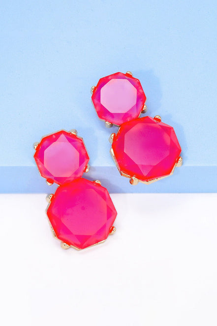 Barbara | Chunky Drop Dangle Studs - 101300621584523 - Jewellery - Ivory & White