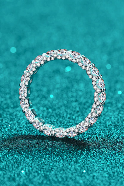 Olive Moissanite Ring