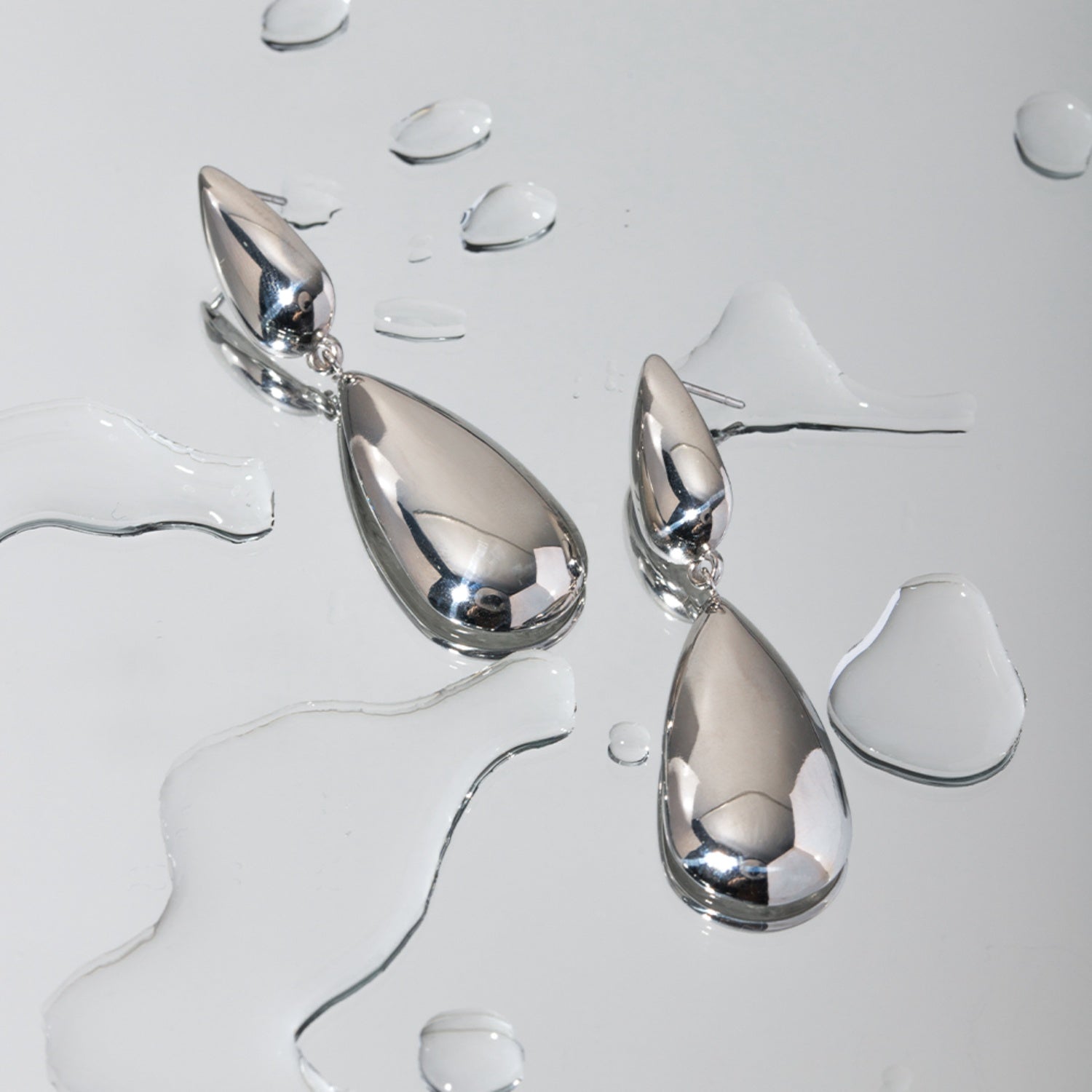 Bethanie | Double Teardrop Earrings - Silver - 100500052842192 - Jewellery - Ivory & White