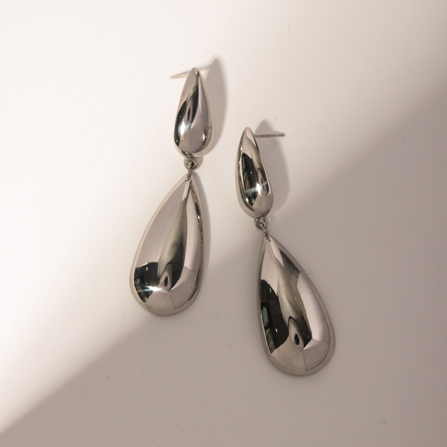 Bethanie | Double Teardrop Earrings - Silver - 100500052842192 - Jewellery - Ivory & White