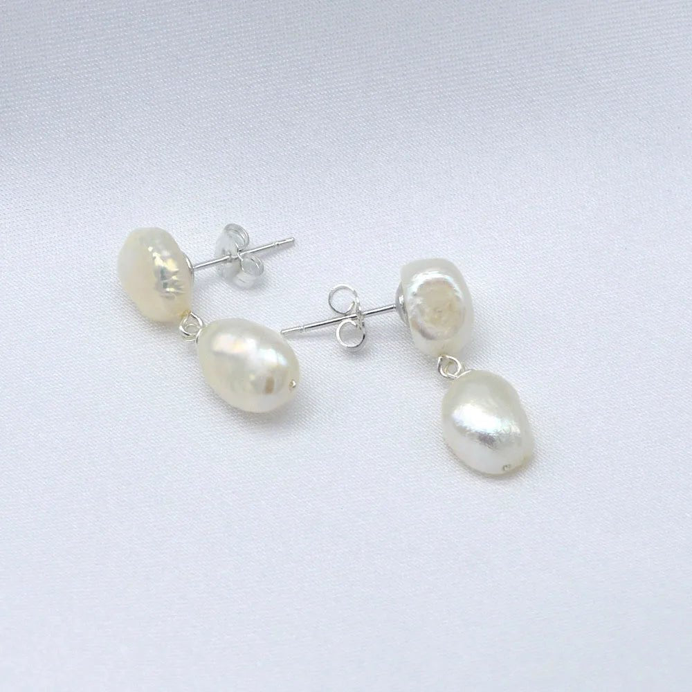 Bethany| Pearl Drop Stud Earrings - White - 200001034:361188white - Jewellery - Ivory & White