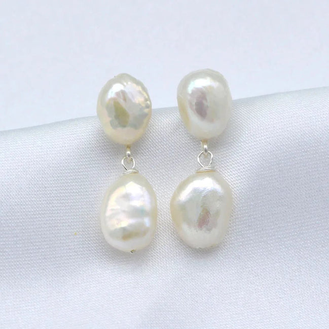 Bethany| Pearl Drop Stud Earrings - White - 200001034:361188white - Jewellery - Ivory & White