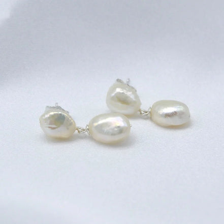 Bethany| Pearl Drop Stud Earrings - White - 200001034:361188white - Jewellery - Ivory & White