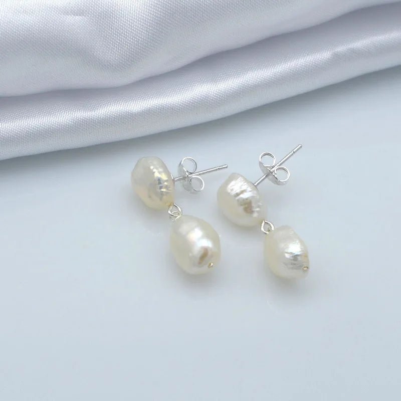 Bethany| Pearl Drop Stud Earrings - White - 200001034:361188white - Jewellery - Ivory & White