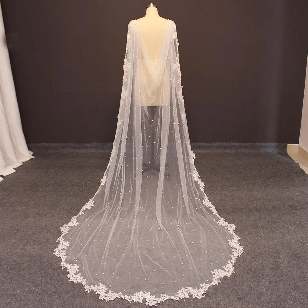 Bonita - 14:200002130;5:361385400cm - Bridal Veil - Ivory & White