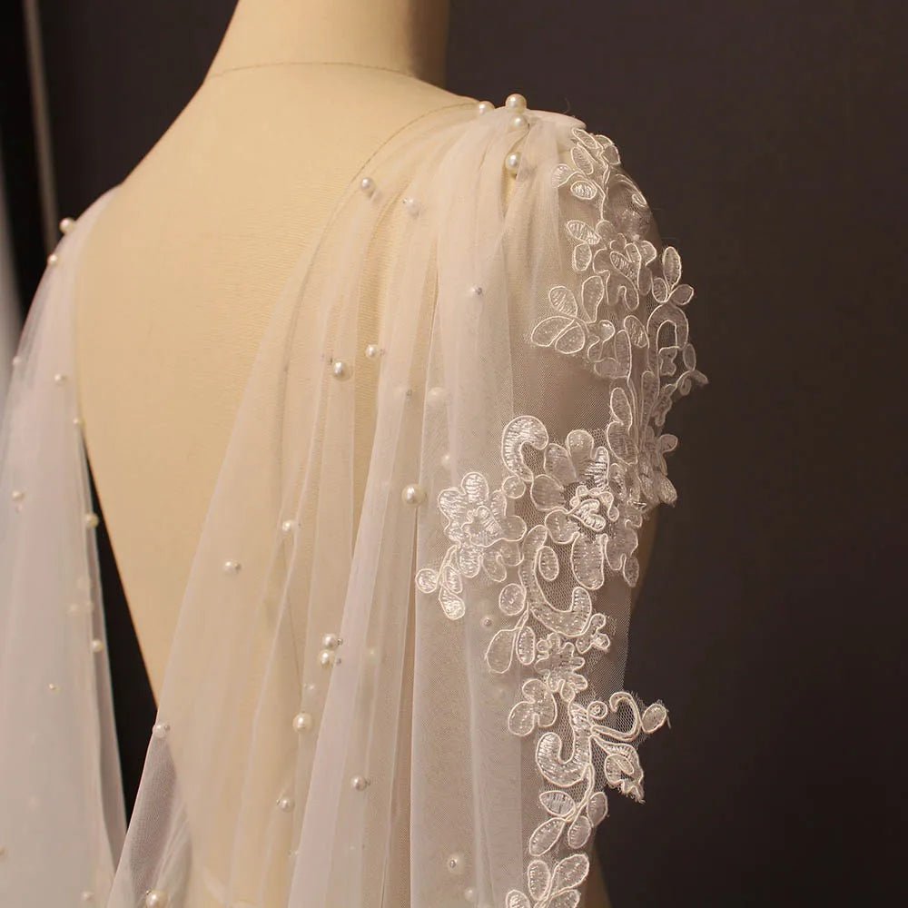 Bonita - 14:200002130;5:361385400cm - Bridal Veil - Ivory & White