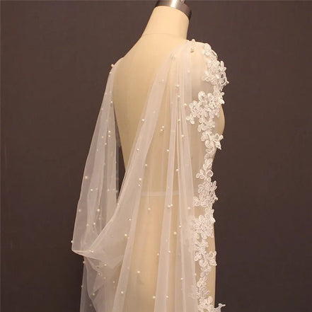 Bonita - 14:200002130;5:361385400cm - Bridal Veil - Ivory & White