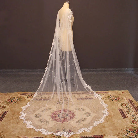 Bonita - 14:200002130;5:361385400cm - Bridal Veil - Ivory & White