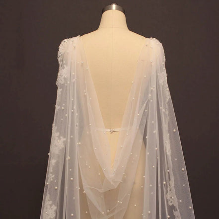Bonita - 14:200002130;5:361385400cm - Bridal Veil - Ivory & White