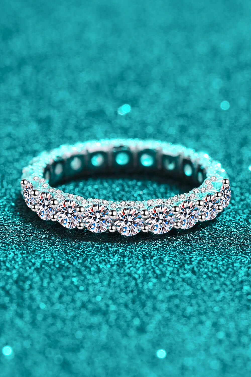 Olive Moissanite Ring