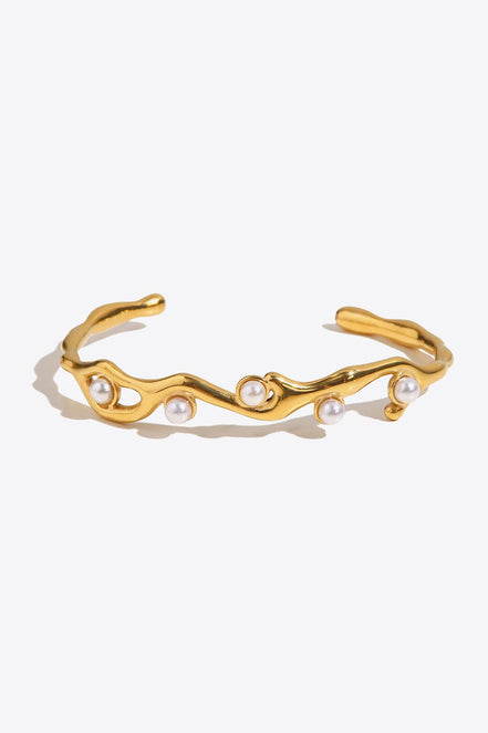Charlotte | Asymmetric Bracelet - 101300663420131 - Jewellery - Ivory & White