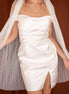 Cleo | Pleated Tulle Veil - 14:496Pure White Off White;200000063:200011422 - Bridal Veil - Ivory & White