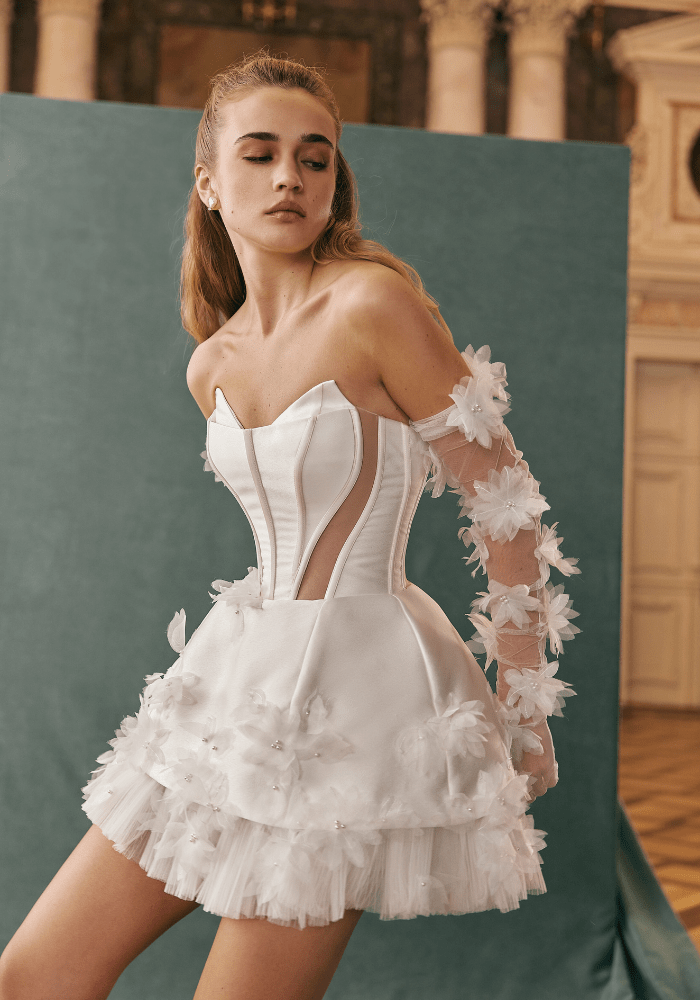 Daisy - Wedding Dress - Ivory & White