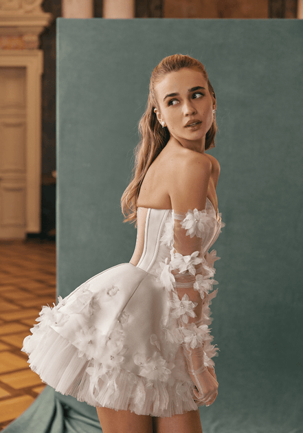 Daisy - Wedding Dress - Ivory & White