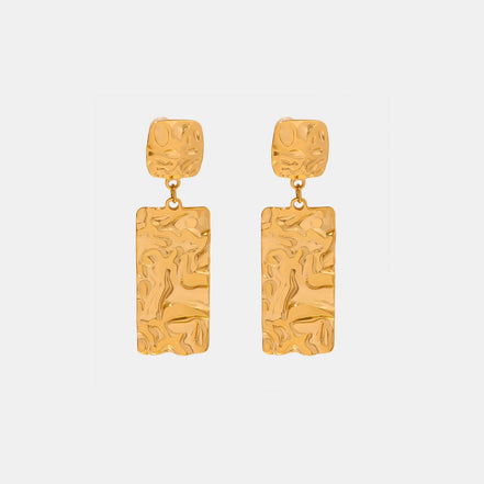 Dianna | Geometric Pattern Drop Stud Earrings - 100500644921304 - Jewellery - Ivory & White