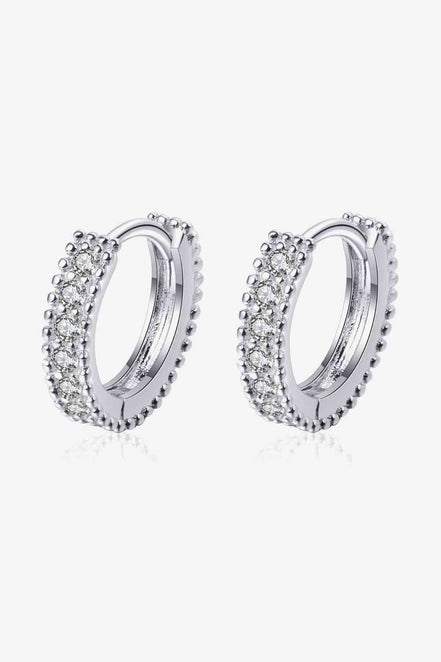 Elara | Moissanite Huggie Earrings - 101300244476714 - Jewellery - Ivory & White