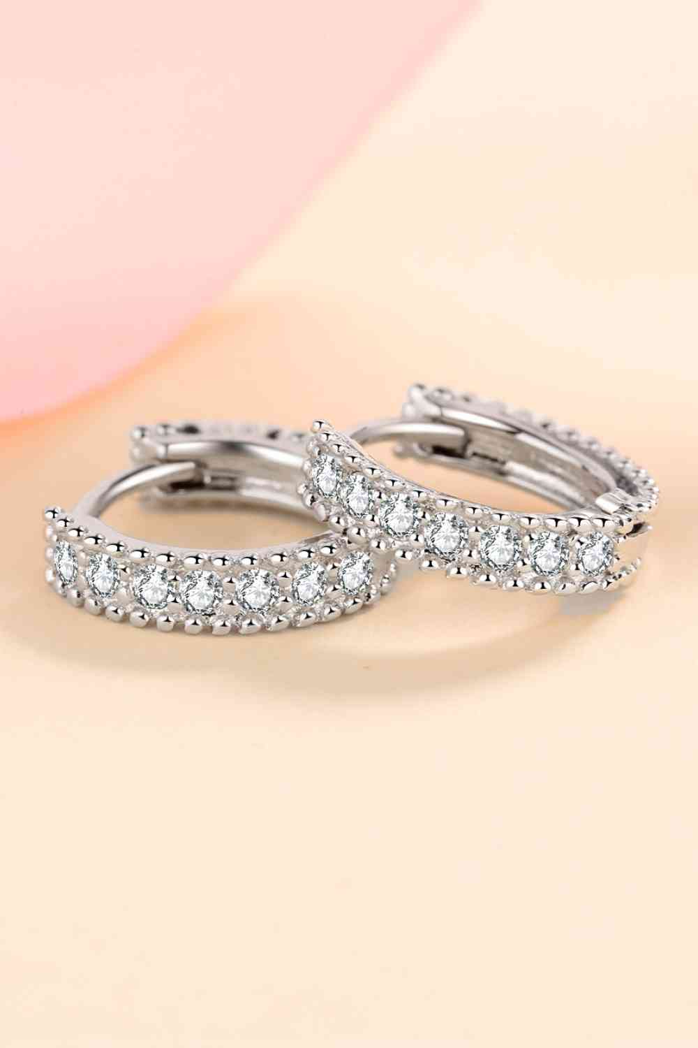Elara | Moissanite Huggie Earrings - 101300244476714 - Jewellery - Ivory & White