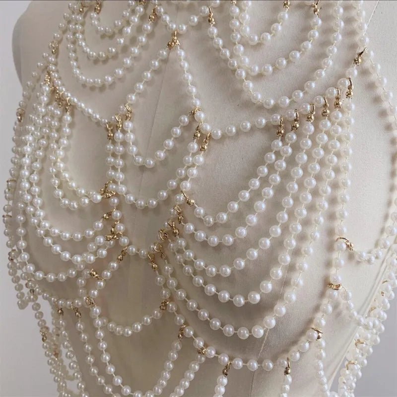 Elara Pearl Body Chain - 200001033:361180white;200007763:201336100 - Bridal Accessories - Ivory & White