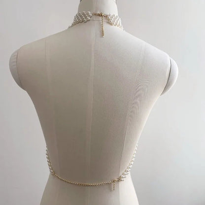 Elara Pearl Body Chain - 200001033:361180white;200007763:201336100 - Bridal Accessories - Ivory & White