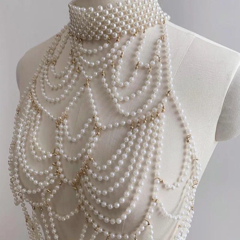 Elara Pearl Body Chain - 200001033:361180white;200007763:201336100 - Bridal Accessories - Ivory & White