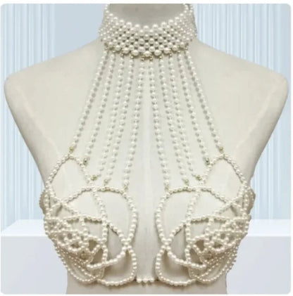Elara Pearl Body Chain - 200001033:361180white;200007763:201336100 - Bridal Accessories - Ivory & White