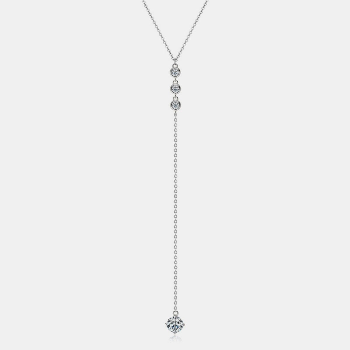 Elise | Moissanite Drop Pendant Necklace - 100500025751891 - Jewellery - Ivory & White