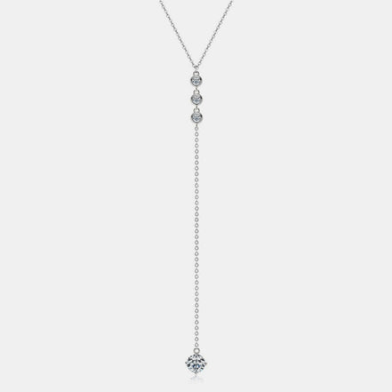 Elise | Moissanite Drop Pendant Necklace - 100500025751891 - Jewellery - Ivory & White