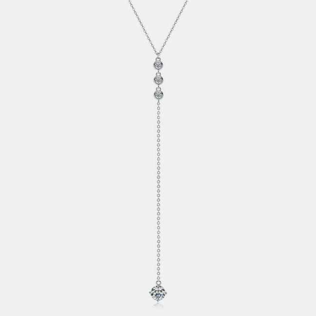 Elise | Moissanite Drop Pendant Necklace - 100500025751891 - Jewellery - Ivory & White