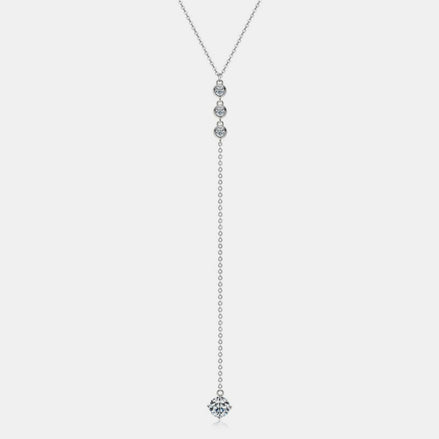 Elise | Moissanite Drop Pendant Necklace - 100500025751891 - Jewellery - Ivory & White