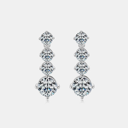 Eliza | 4ct Moissanite Drop Stud Earrings - 100500835341927 - Jewellery - Ivory & White