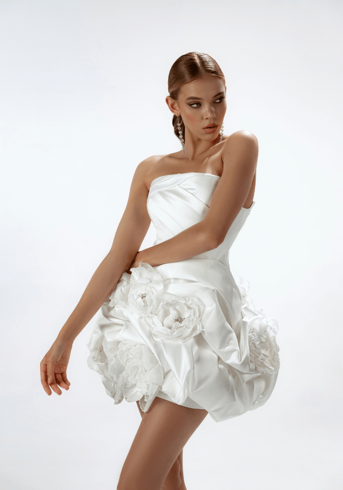 Elodie - Wedding Dress - Ivory & White