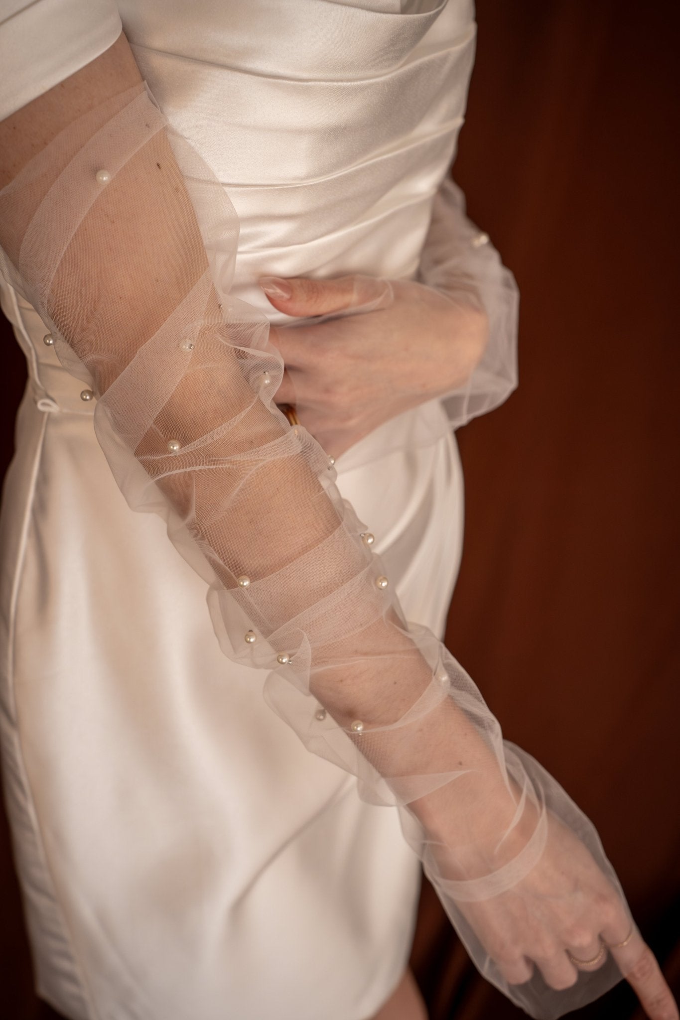 Elodie | Pearl Gloves - 14:29White;200007763:201336100 - Bridal Accessories - Ivory & White