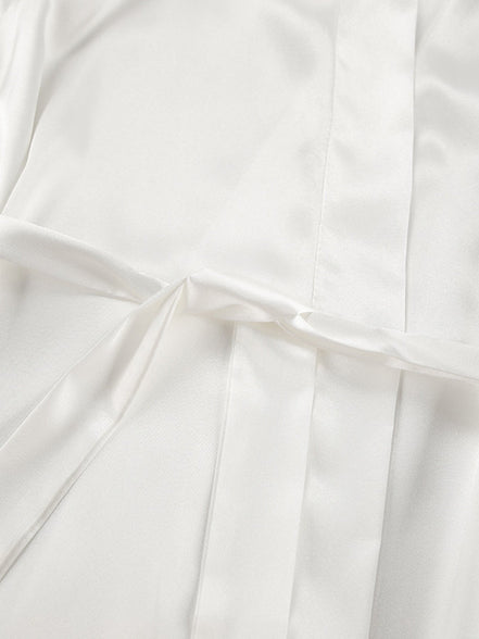 Eloise | Cami & Lace Trim Cardigan & Shorts Lounge Set - 100100092228883 - Bridal Party Robes - Ivory & White