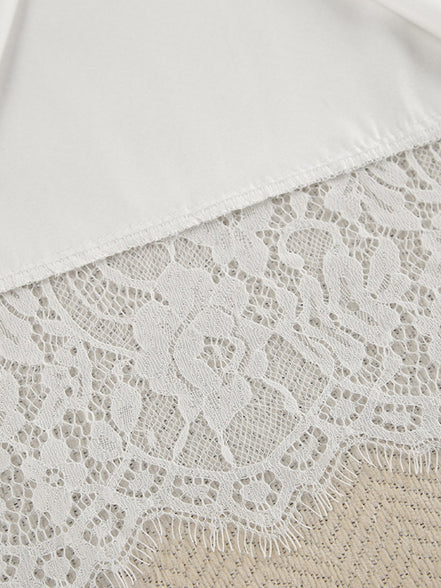 Eloise | Cami & Lace Trim Cardigan & Shorts Lounge Set - 100100092228883 - Bridal Party Robes - Ivory & White