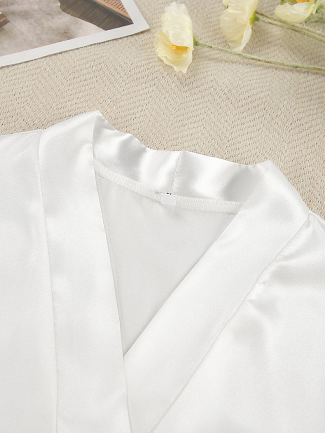 Eloise | Cami & Lace Trim Cardigan & Shorts Lounge Set - 100100092228883 - Bridal Party Robes - Ivory & White