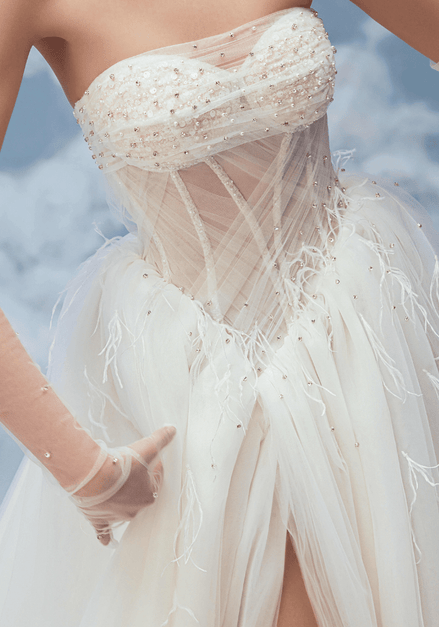 Fae - Wedding Dress - Ivory & White