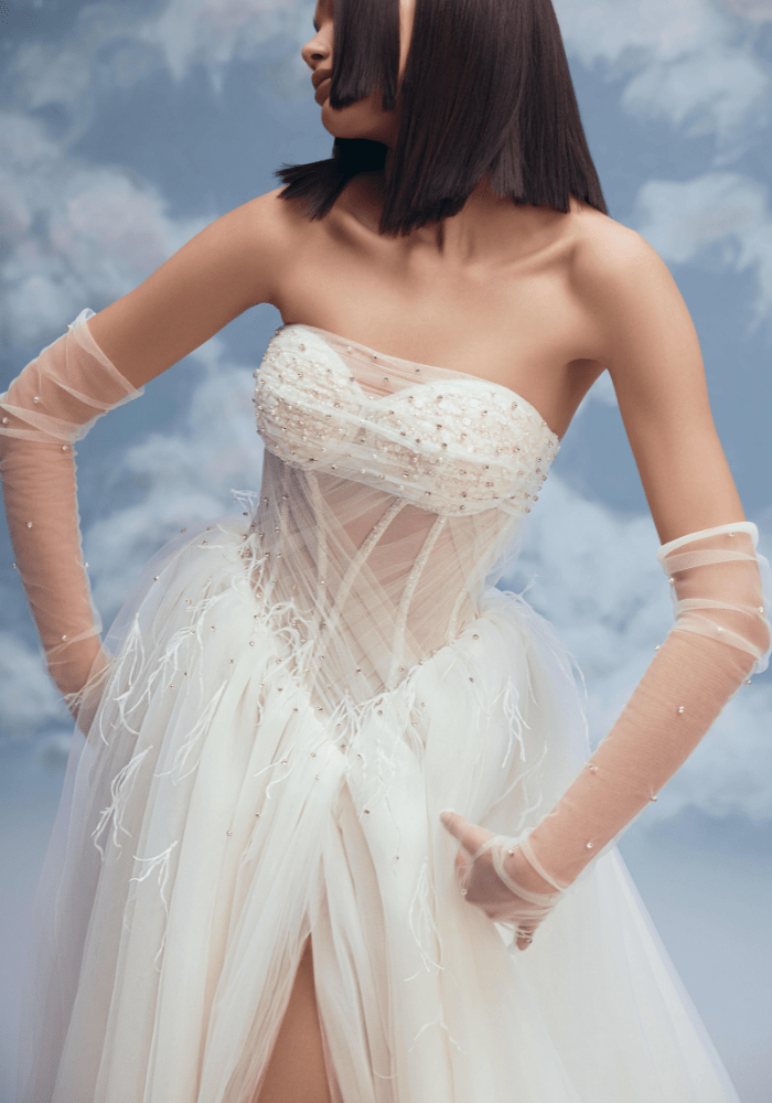 Fae - Wedding Dress - Ivory & White