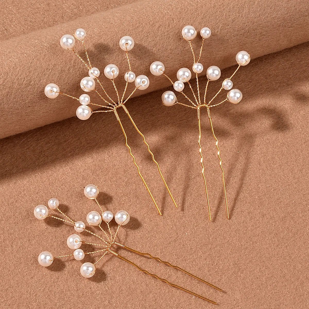 Felicity Gold Hair Pins - 200001033:361180Gold - Jewellery - Ivory & White