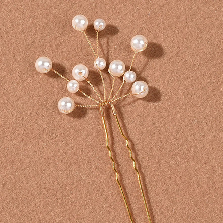 Felicity Gold Hair Pins - 200001033:361180Gold - Jewellery - Ivory & White