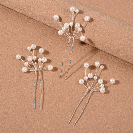 Felicity | Silver Hair Pins - 200001033:200003760Silver - Jewellery - Ivory & White