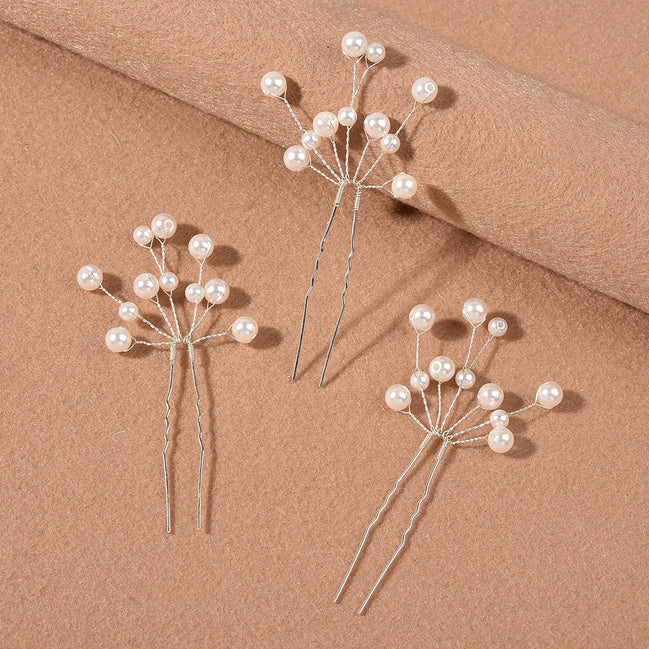 Felicity | Silver Hair Pins - 200001033:200003760Silver - Jewellery - Ivory & White