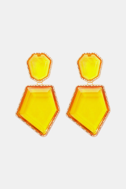Freya | Geometric Drop Earrings - 101300290447082 - Jewellery - Ivory & White