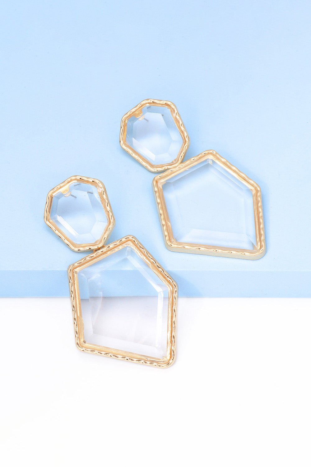 Freya | Geometric Drop Earrings - 101300290446687 - Jewellery - Ivory & White