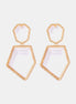 Freya | Geometric Drop Earrings - 101300290446687 - Jewellery - Ivory & White
