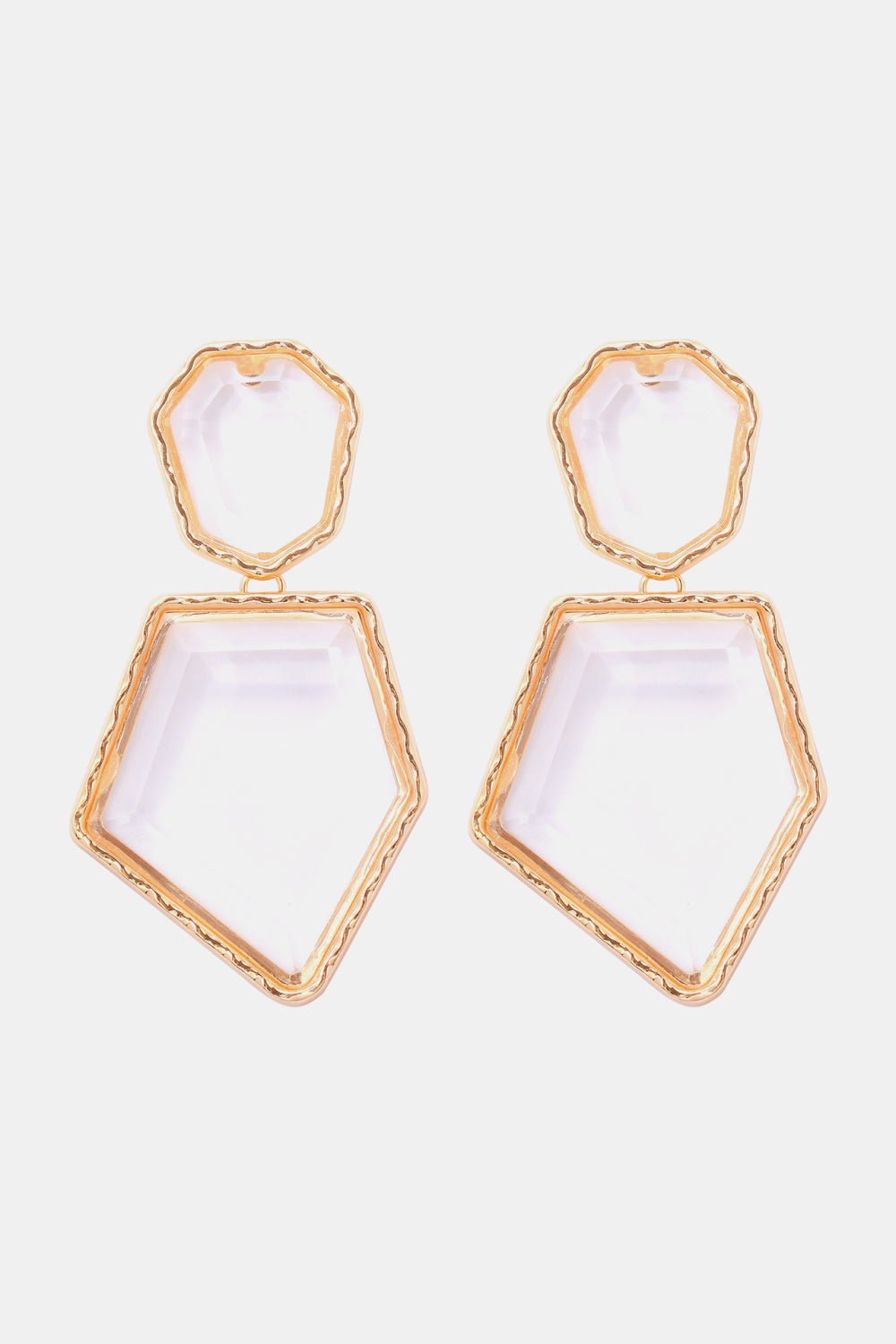 Freya | Geometric Drop Earrings - 101300290446687 - Jewellery - Ivory & White