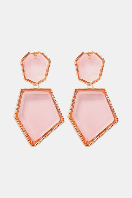 Freya | Geometric Drop Earrings - 101300290441723 - Jewellery - Ivory & White