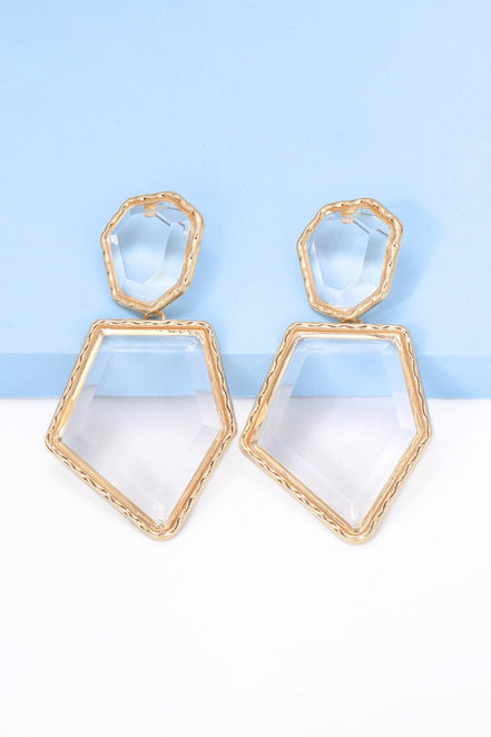 Freya | Geometric Drop Earrings - 101300290441723 - Jewellery - Ivory & White