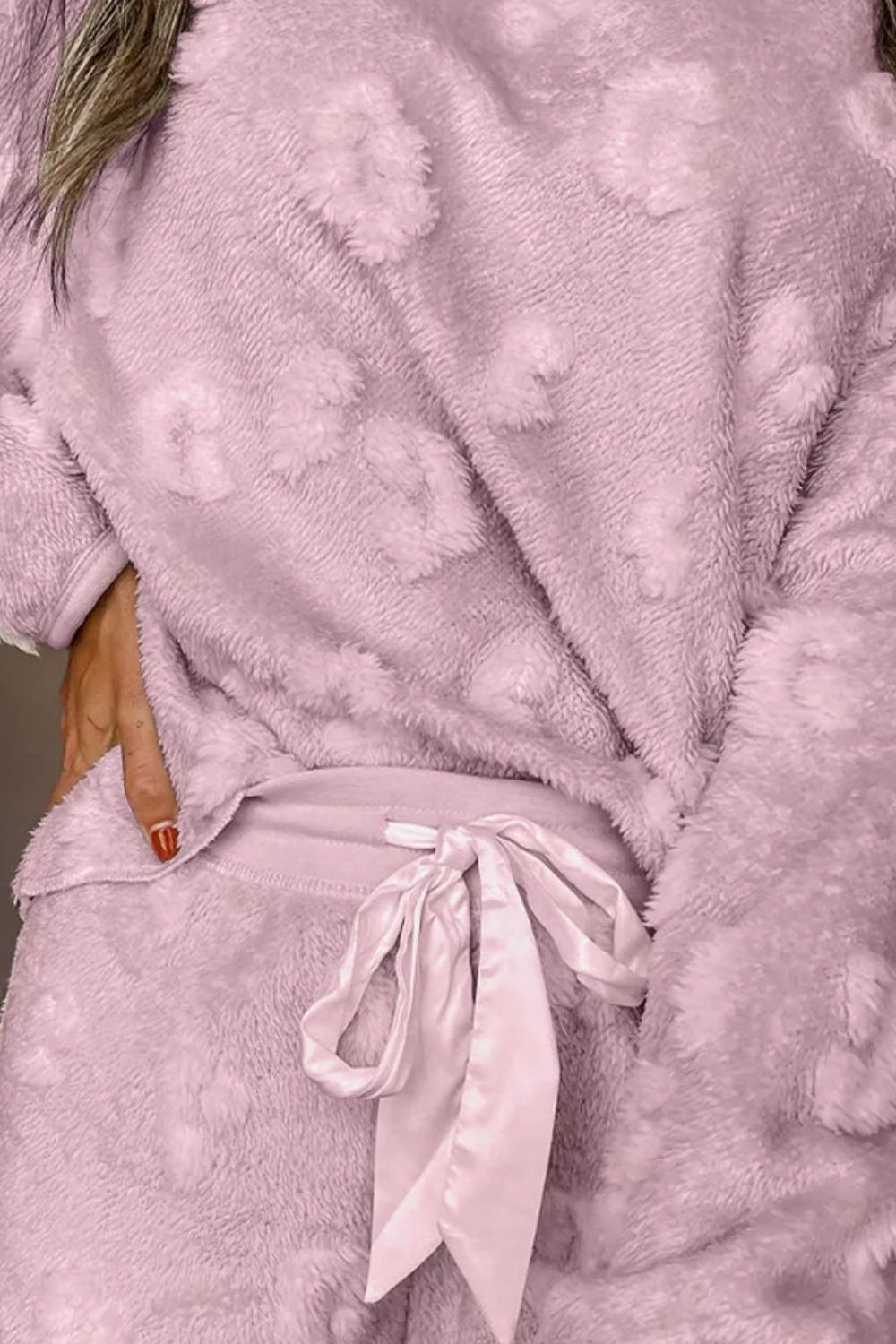 Georgia | Fluffy Lounge Set - 100100411941142 - Bridal Party Robes - Ivory & White